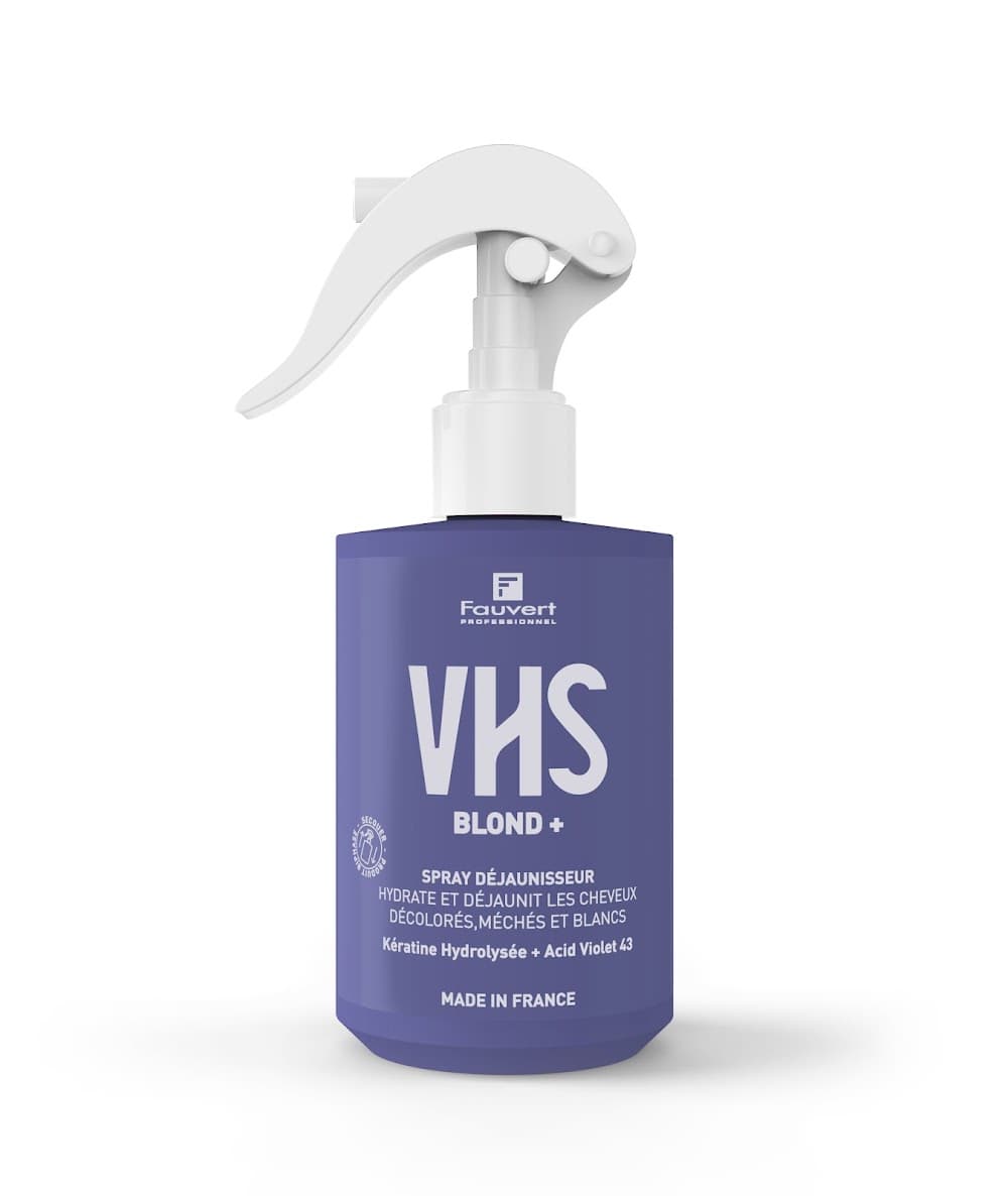 Spray Déjaunisseur Blond + – entretien du blond et entretien des reflets – Fauvert Professionnel